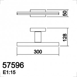Mdc Aplique Baño Tiwall Cromo Led 8W 300Mm 4000K Ip44 5-7596-30-03