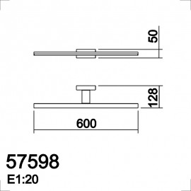 Mdc Aplique Baño Tiwall Cromo Led 16W 600Mm 4000K Ip44 5-7598-30-03