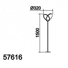 Mdc Pie Cercles Led 26,14W ø325Mm 3000K Plata 5-7616-32-20
