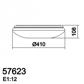 Mdc Plafon Blink Clear Led 36W Ø410 3000K 5-7623-68-09