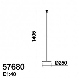 Mdc Pie Led Pantalla Roomer Blanco 5-7680-81-21