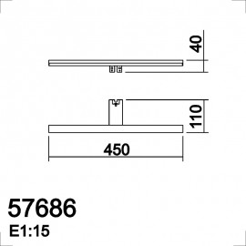 Mdc Aplique Baño Tiwall Kit Cromo Led 12W 450Mm 4K Ip44 5-7686-30-03