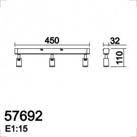 Mdc Foco Apolo Negro Mate Led 3X5W 3000K Ip44 5-7692-91-09