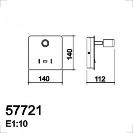 Mdc Aplique Romea Niquel Mate Led 3W-5W 3000K-Usb 5-7721-36-02