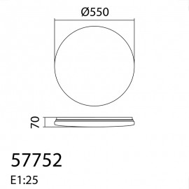 Mdc Plafon Eros L Starry Led 72W Ø550Mm Cct-Rc 5-7752-69-02