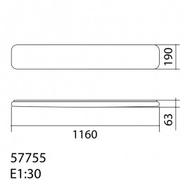 Mdc Plafon Aris Opal Led 50W 116X19 5000K 5-7755-68-09