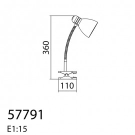 Mdc Pinza Flexo Aine Clip Plata E27 5-7791-32-01