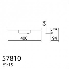 Mdc Aplique Baño Nik Cromo Led 8W 400Mm Cct Ip44 5-7810-30-05