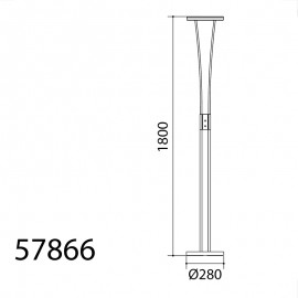 Mdc Pie Anello Sg Led 30W 3K Cromo Mate 5-7866-35-02