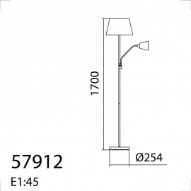 Mdc Pie Sami E27+E14 Medalla Pant. Crema 5-7912-43-04