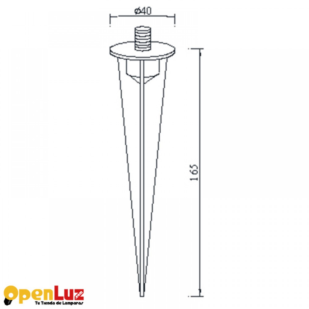 Piqueta Sujecion Suelo 35x160Mm TU0492